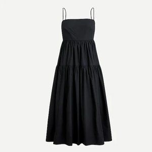 J. Crew Black Midi Dress